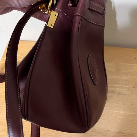 Cartier Burgundy Leather Bucket Bag - Picture 3 of 11
